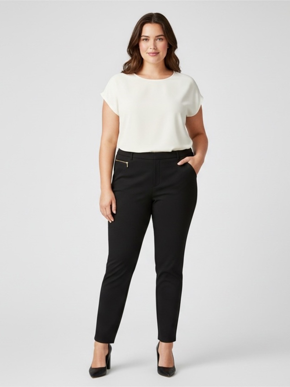 Calvin Klein women’s straight-leg dress pants in black for casual or business - Picture 9 of 9
